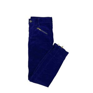 Gap 1969 Womens Sz. 24r Jeans Pants Always Skinny Low Rise Royal Blue Velvet